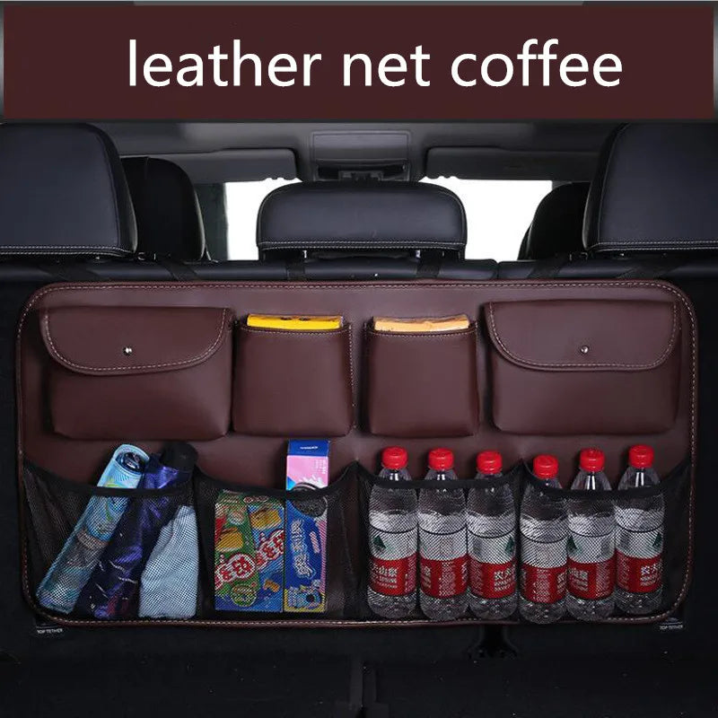 Auto Ease™ Premium Leather Rear Trunk Organizer System