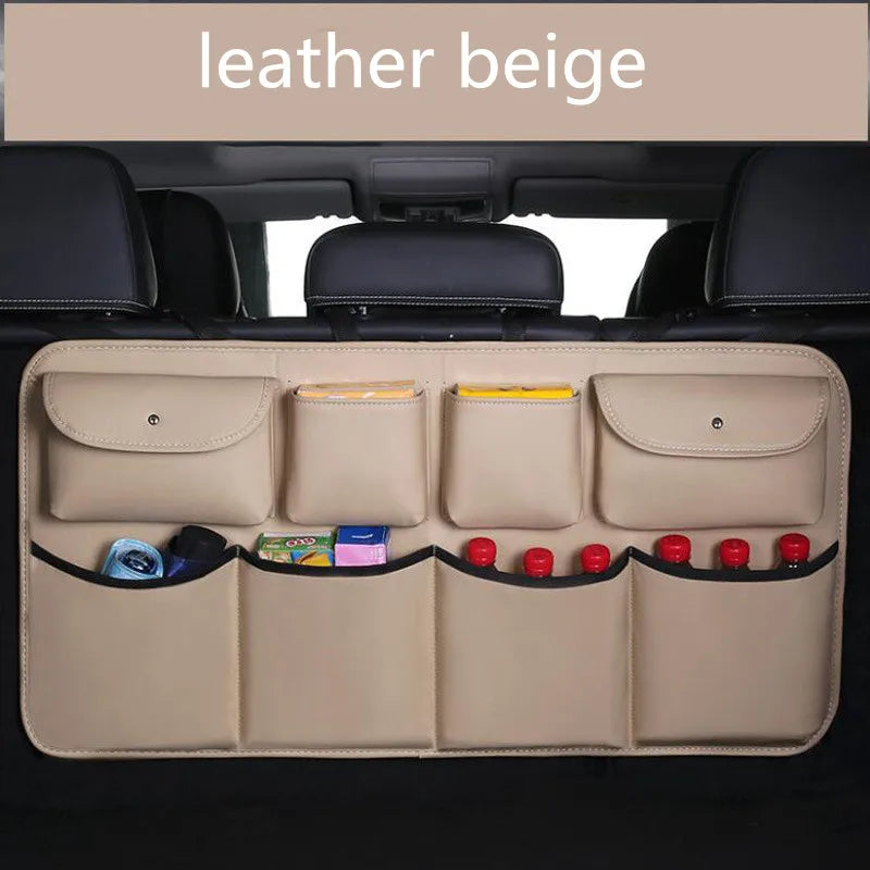 Auto Ease™ Premium Leather Rear Trunk Organizer System