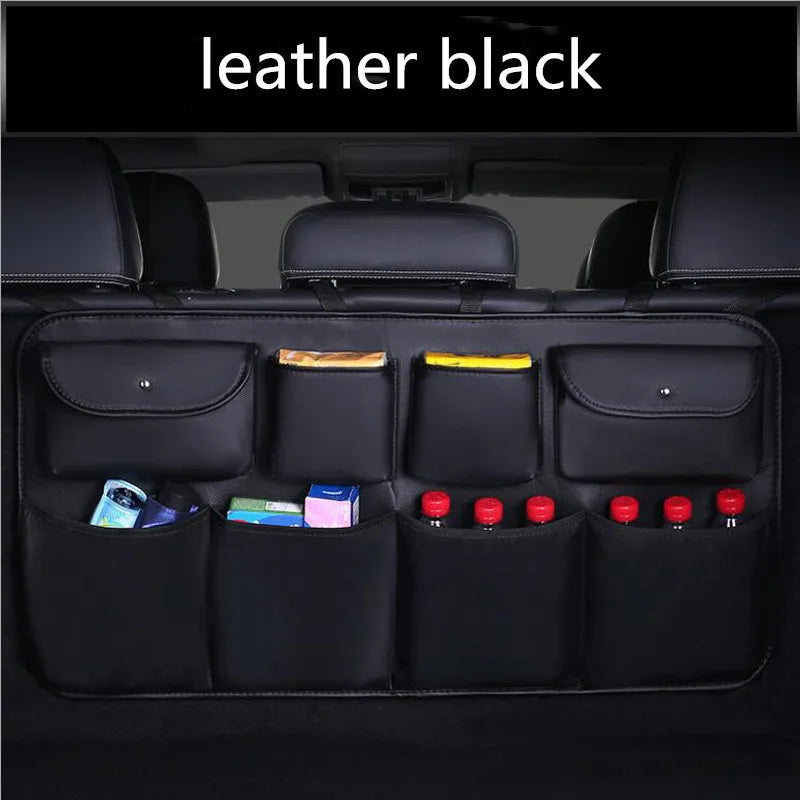 Auto Ease™ Premium Leather Rear Trunk Organizer System