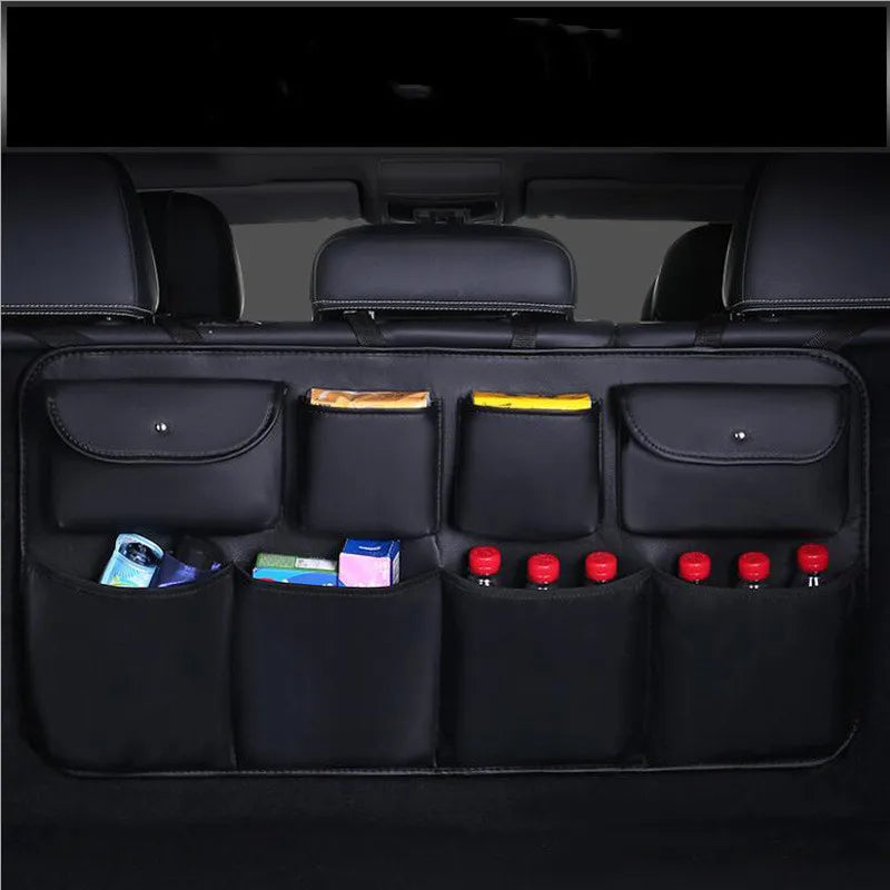 Auto Ease™ Premium Leather Rear Trunk Organizer System