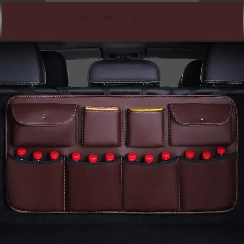 Auto Ease™ Premium Leather Rear Trunk Organizer System
