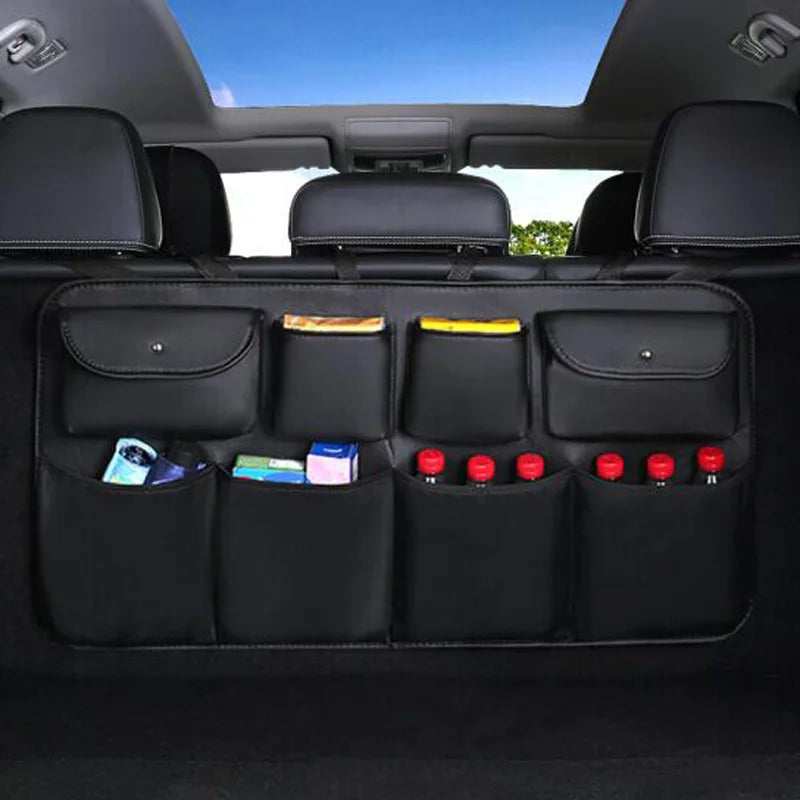 Auto Ease™ Premium Leather Rear Trunk Organizer System