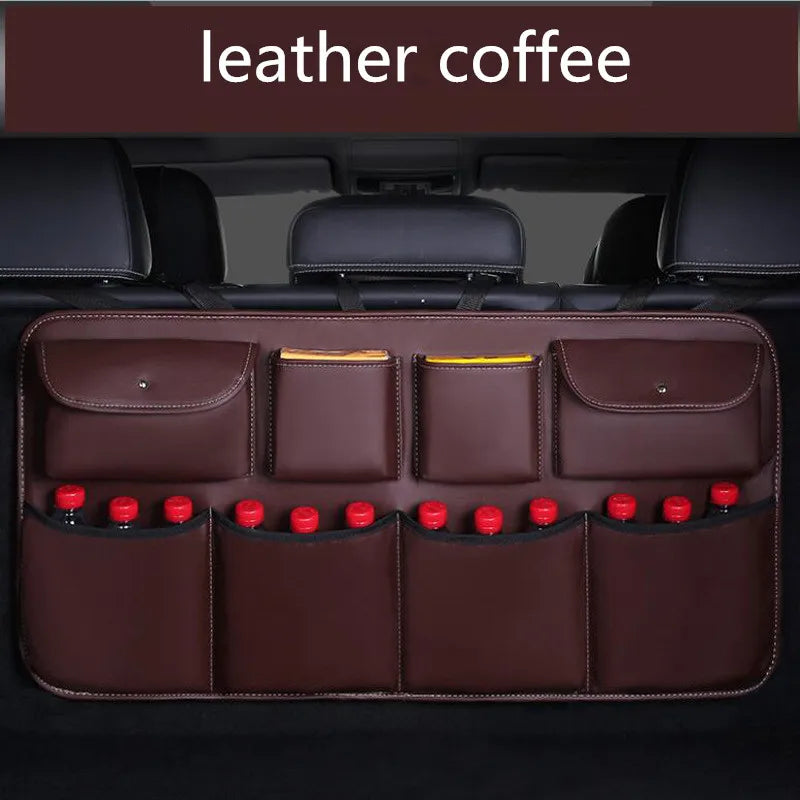 Auto Ease™ Premium Leather Rear Trunk Organizer System