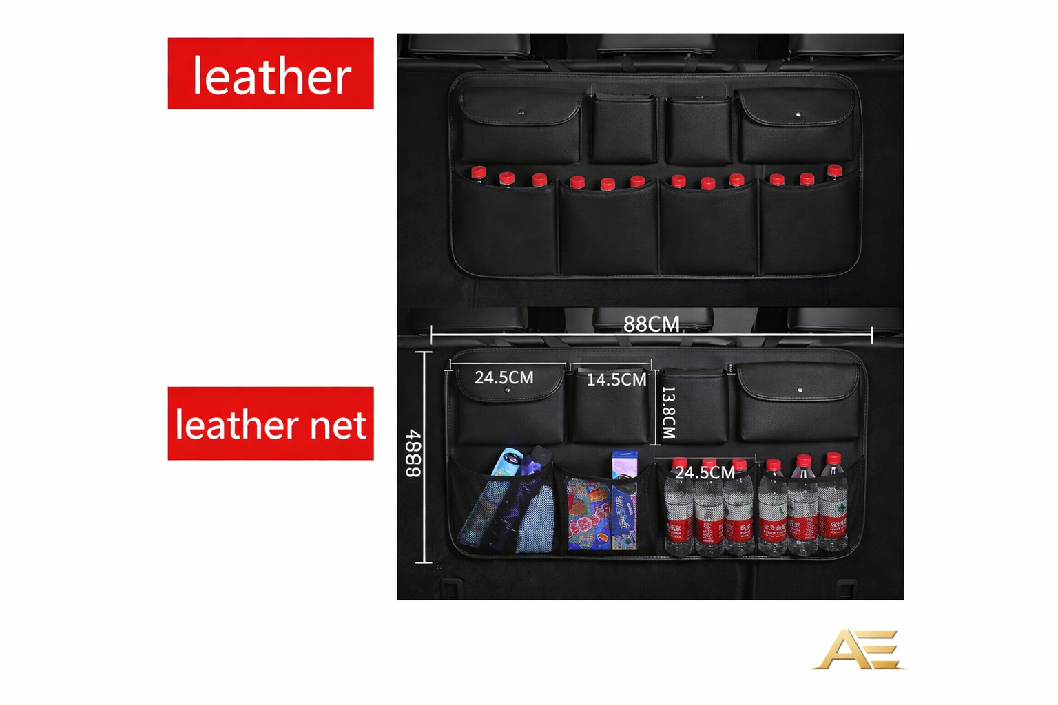 Auto Ease™ Premium Leather Rear Trunk Organizer System