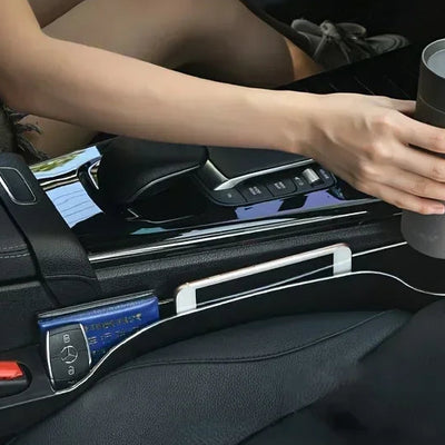 Auto Ease™ Dual Cup Seat Organizer – Front & Rear Storage Upgrade