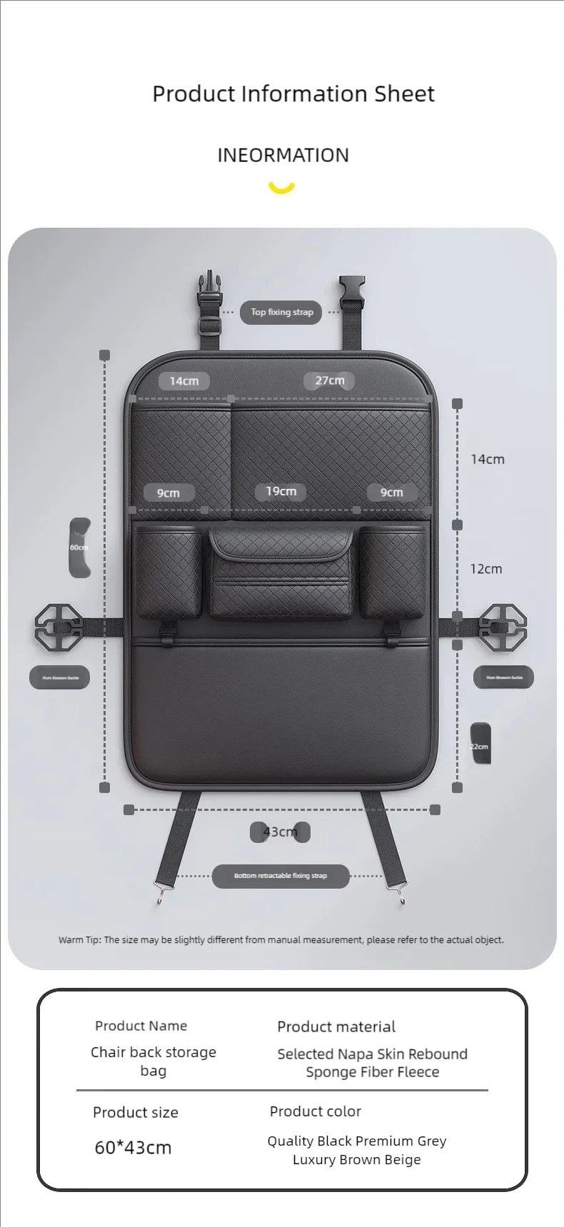 Auto Ease™ Smart Backseat Organizer – Maximum Storage, Zero Clutter