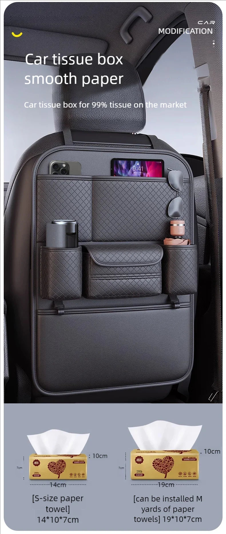 Auto Ease™ Smart Backseat Organizer – Maximum Storage, Zero Clutter