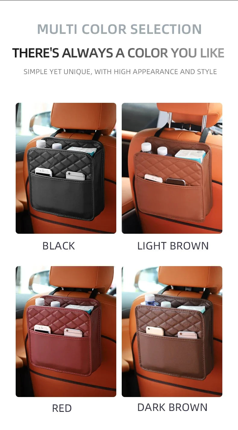 Auto Ease™ Leather Seat Back Storage Organizer