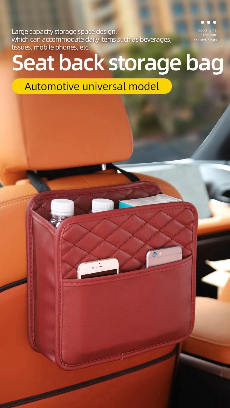 Auto Ease™ Leather Seat Back Storage Organizer