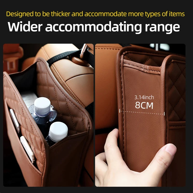 Auto Ease™ Leather Seat Back Storage Organizer