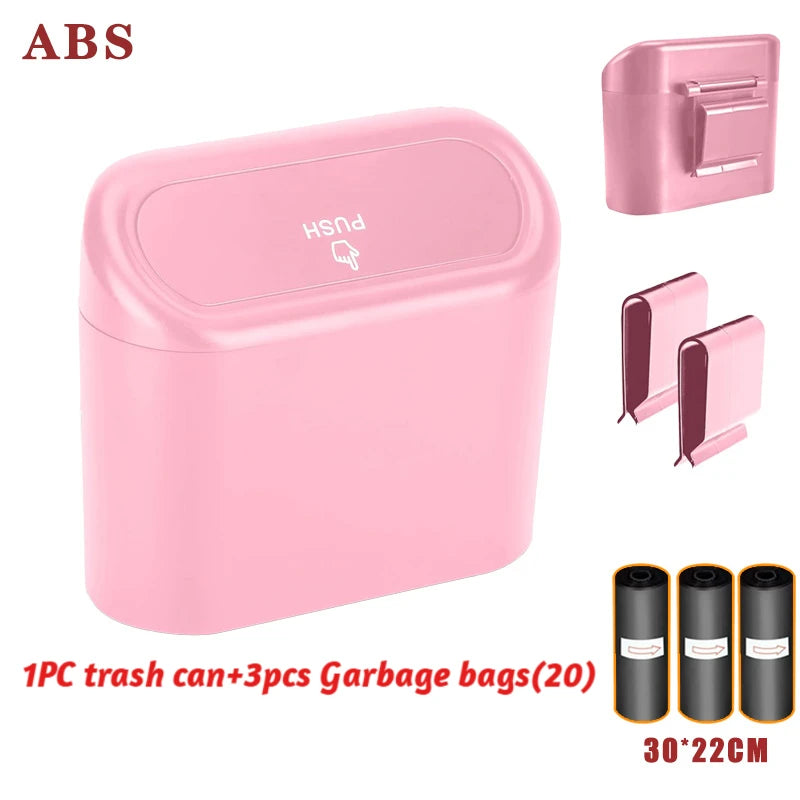 Auto Ease™ Compact Hanging Trash Bin with Flip-Top Lid