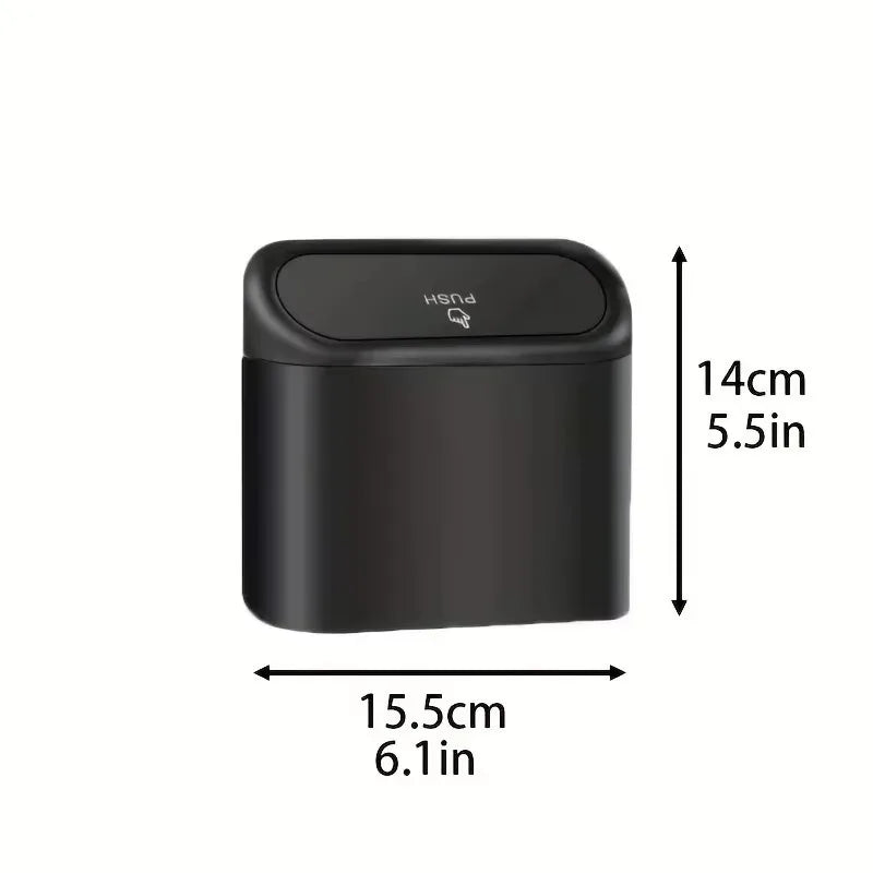 Auto Ease™ Compact Hanging Trash Bin with Flip-Top Lid
