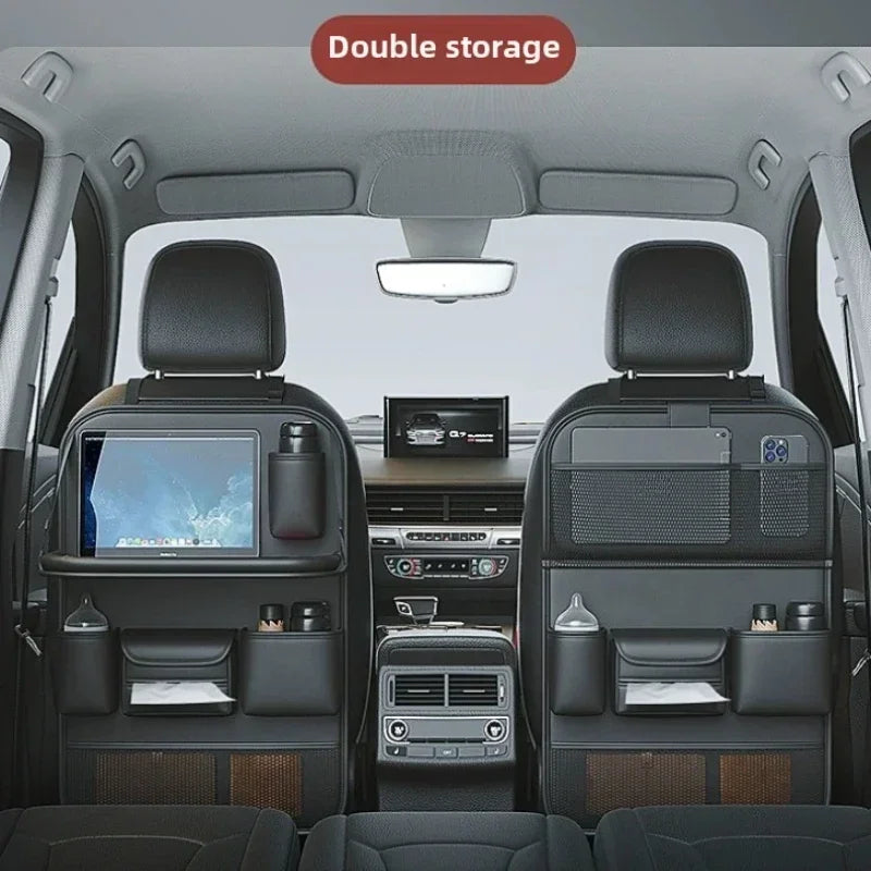 Auto Ease™ Foldable Seat Back Organizer with Integrated Tray Table