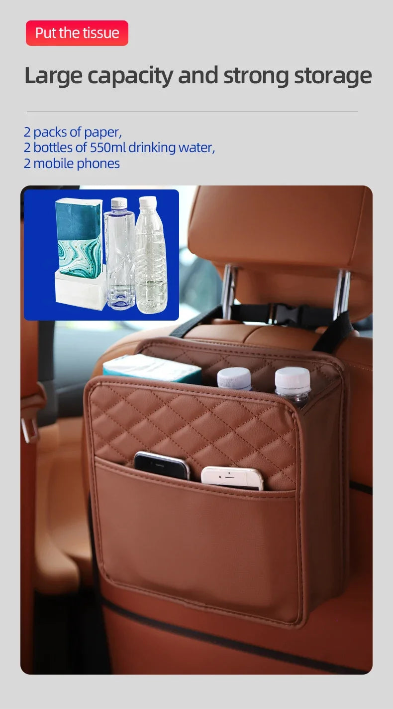 Auto Ease™ Leather Seat Back Storage Organizer