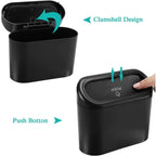 Auto Ease™ Compact Hanging Trash Bin with Flip-Top Lid
