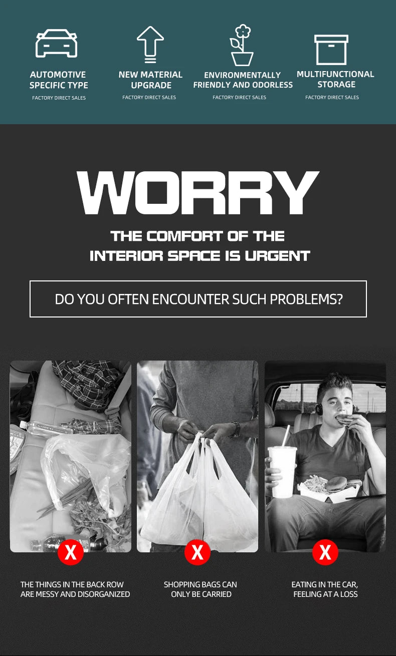 Auto Ease™ Leather Seat Back Storage Organizer