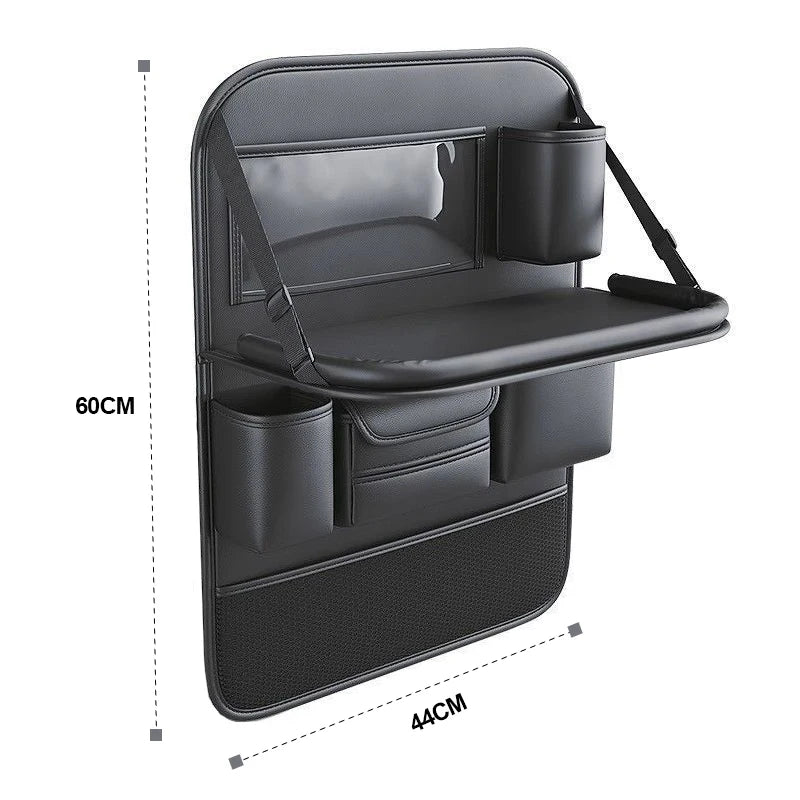 Auto Ease™ Foldable Seat Back Organizer with Integrated Tray Table