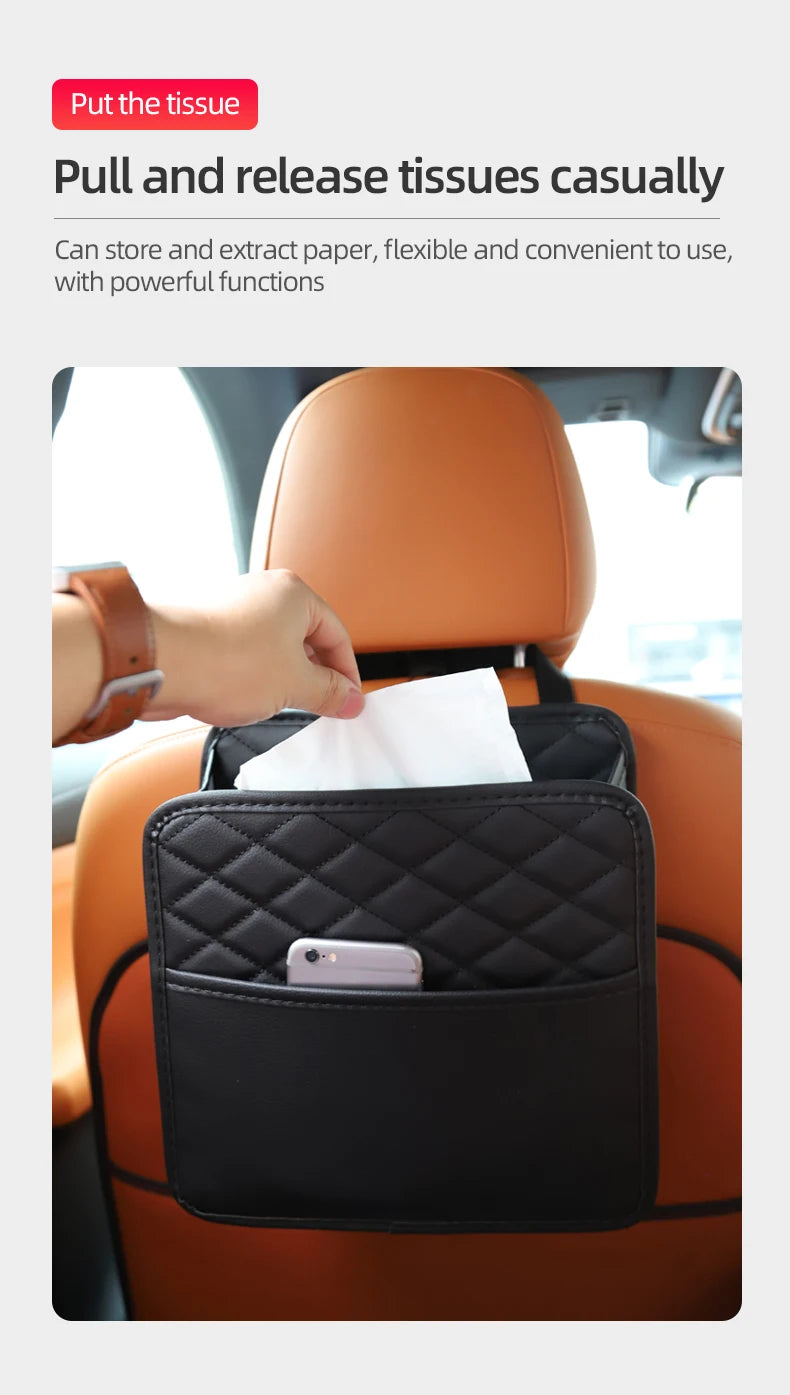 Auto Ease™ Leather Seat Back Storage Organizer