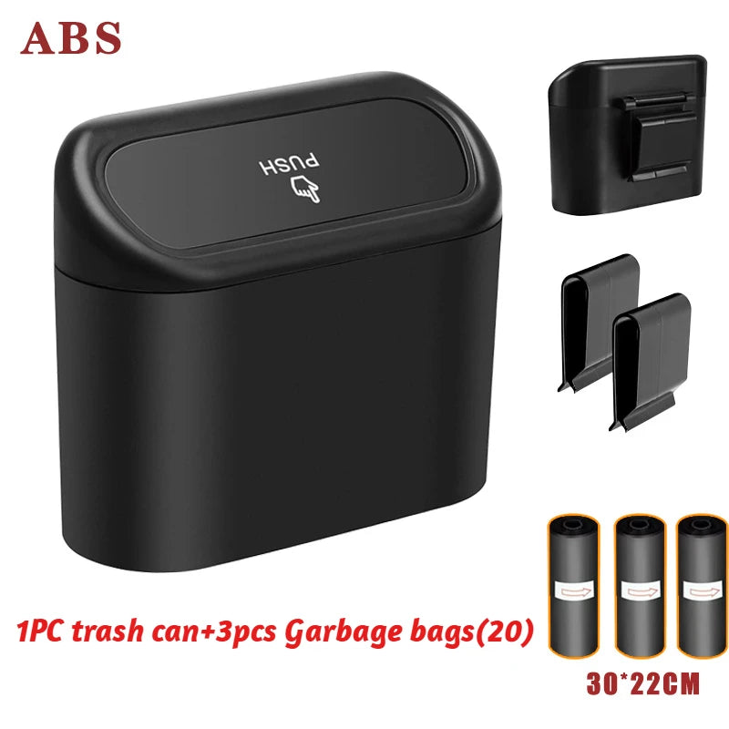 Auto Ease™ Compact Hanging Trash Bin with Flip-Top Lid