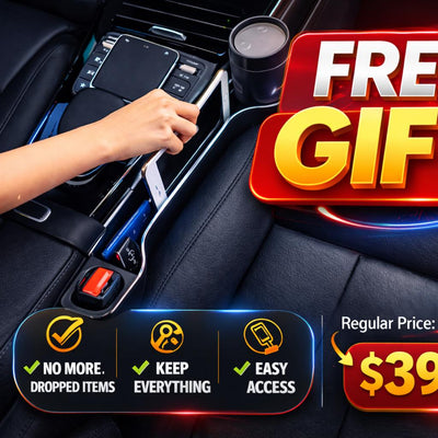 Auto Ease™ Dual Cup Seat Organizer – Front & Rear Storage Upgrade