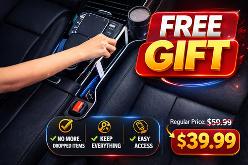 Auto Ease™ Dual Cup Seat Organizer – Front & Rear Storage Upgrade