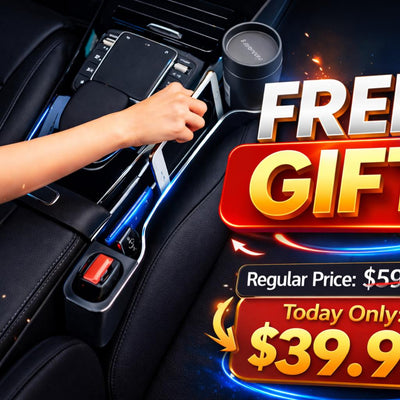 Auto Ease™ Dual Cup Seat Organizer – Front & Rear Storage Upgrade